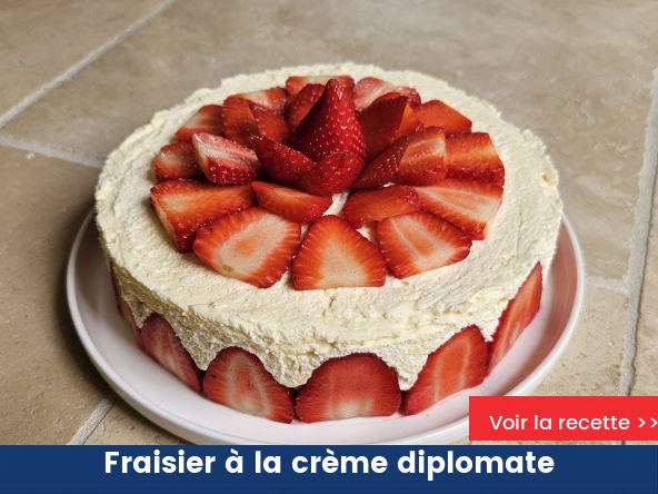 Fraisier à la crème diplomate